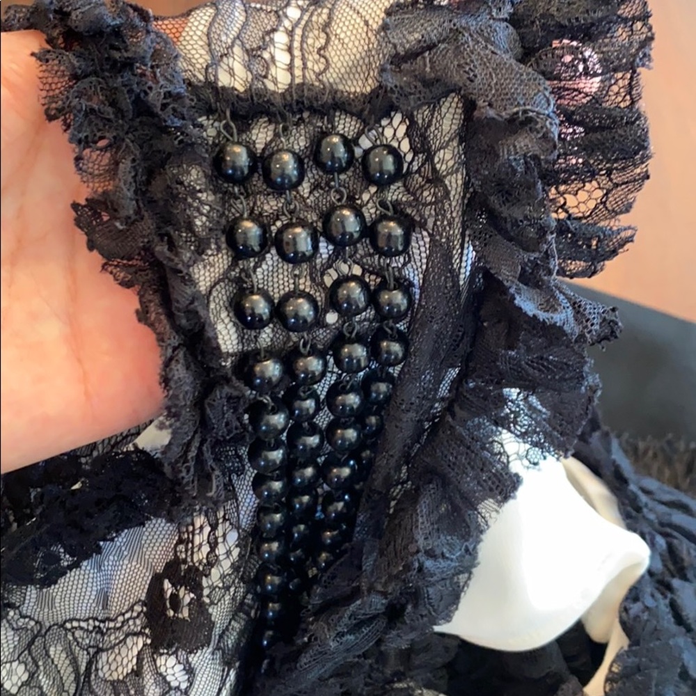 GIVENCHY black and white lace overlay dress - Picture 12 of 13